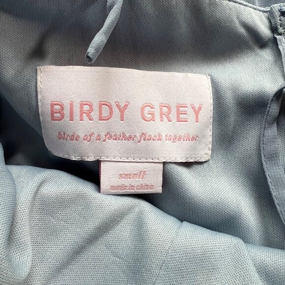 Birdy Grey Size S NEW Gwennie Chiffon Dusty Blue Maxi Bridesmaid Dress - Picture 3 of 16